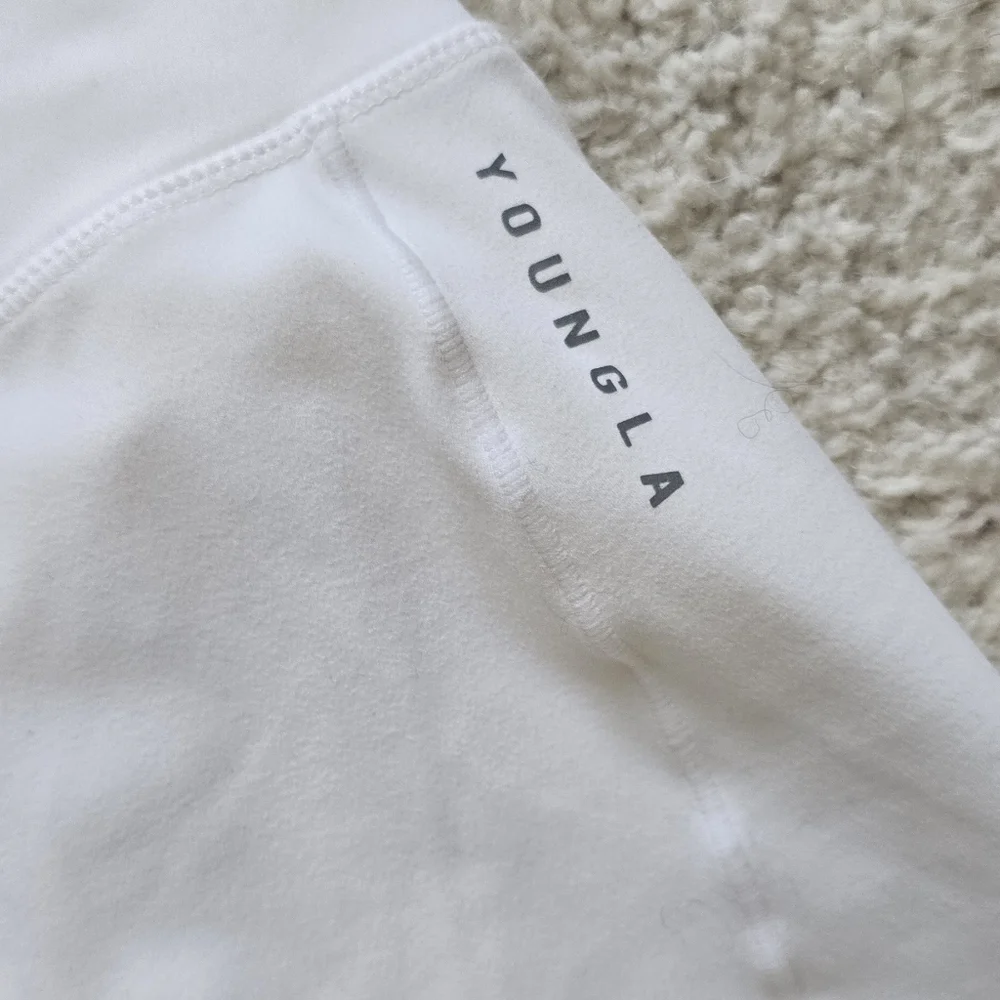 YoungLA White Bike Shorts - Picture 3 of 4